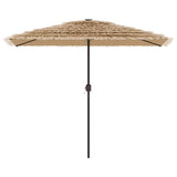 vidaXL Parasol met LED's en stalen paal 248x248x248 cm bruin