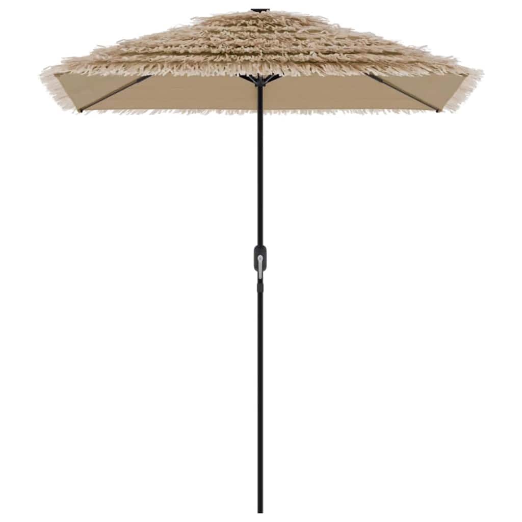 vidaXL Parasol met LED's en stalen paal 248x248x248 cm bruin