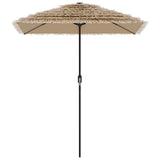 vidaXL Parasol met LED's en stalen paal 248x248x248 cm bruin