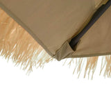 vidaXL Parasol met LED's en stalen paal 248x248x248 cm bruin
