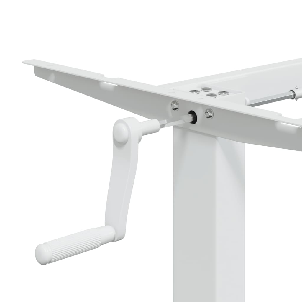 vidaXL Zit-sta bureauframe (94-135)x60x(70-114) cm staal wit