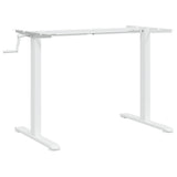 vidaXL Zit-sta bureauframe (94-135)x60x(70-114) cm staal wit