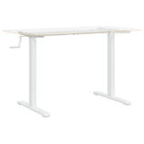 vidaXL Zit-sta bureauframe (94-135)x60x(70-114) cm staal wit