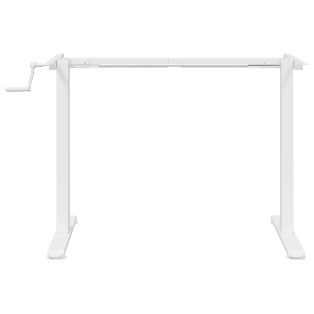 vidaXL Zit-sta bureauframe (94-135)x60x(70-114) cm staal wit