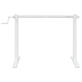 vidaXL Zit-sta bureauframe (94-135)x60x(70-114) cm staal wit