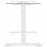 vidaXL Zit-sta bureauframe (94-135)x60x(70-114) cm staal wit