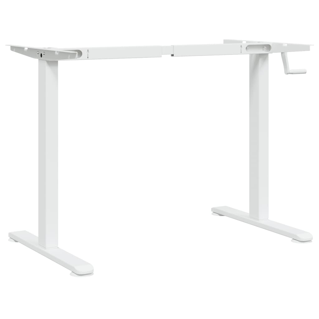 vidaXL Zit-sta bureauframe (94-135)x60x(70-114) cm staal wit