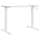 vidaXL Zit-sta bureauframe (94-135)x60x(70-114) cm staal wit