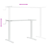 vidaXL Zit-sta bureauframe (94-135)x60x(70-114) cm staal wit