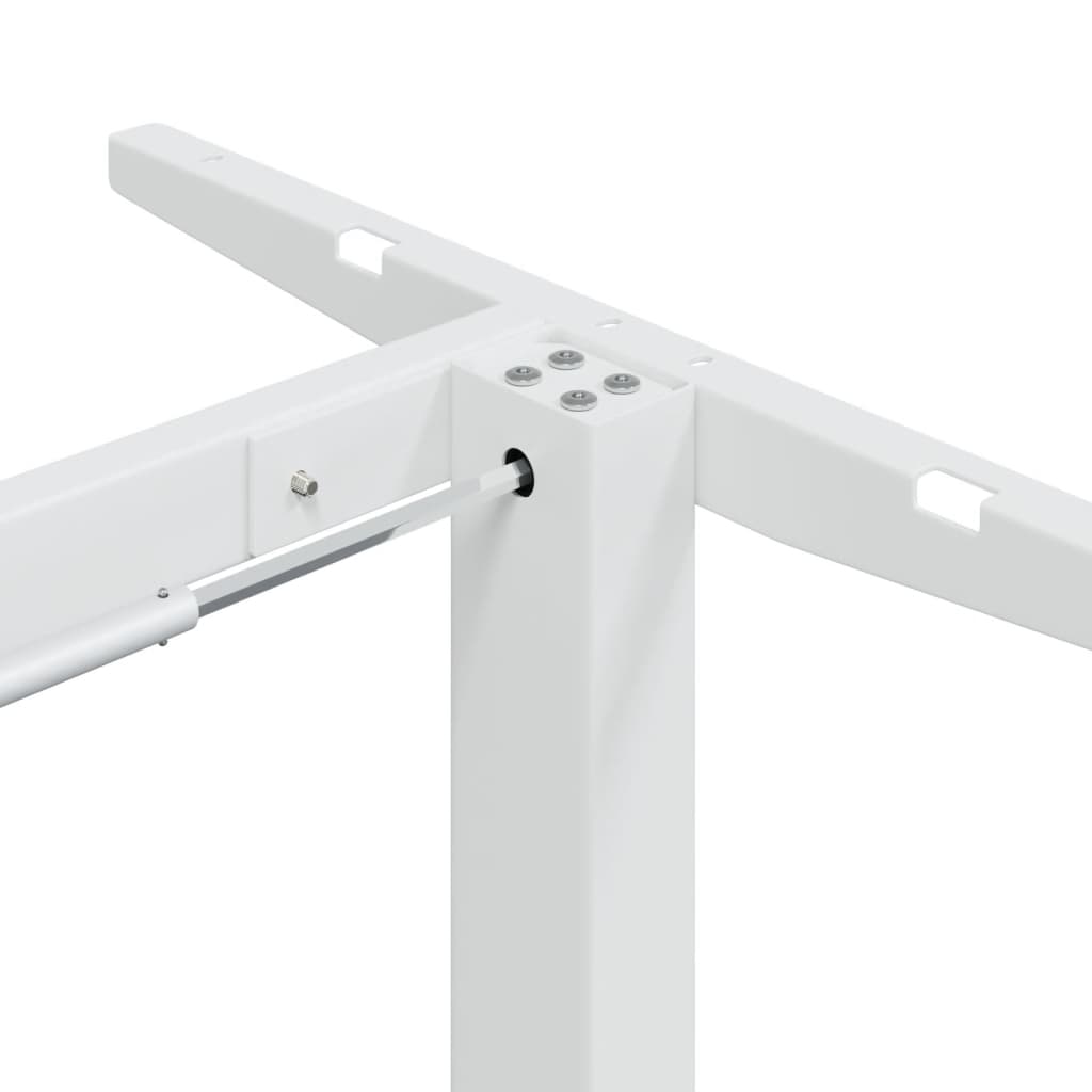 vidaXL Zit-sta bureauframe (94-135)x60x(70-114) cm staal wit