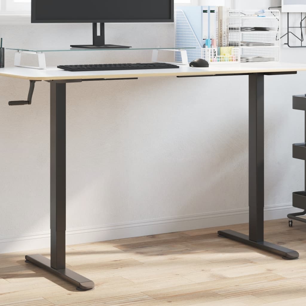 vidaXL Zit-sta bureauframe (94-135)x60x(70-114) cm staal wit