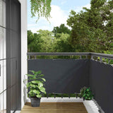 vidaXL Balkonscherm 300x75 cm PVC antracietkleurig