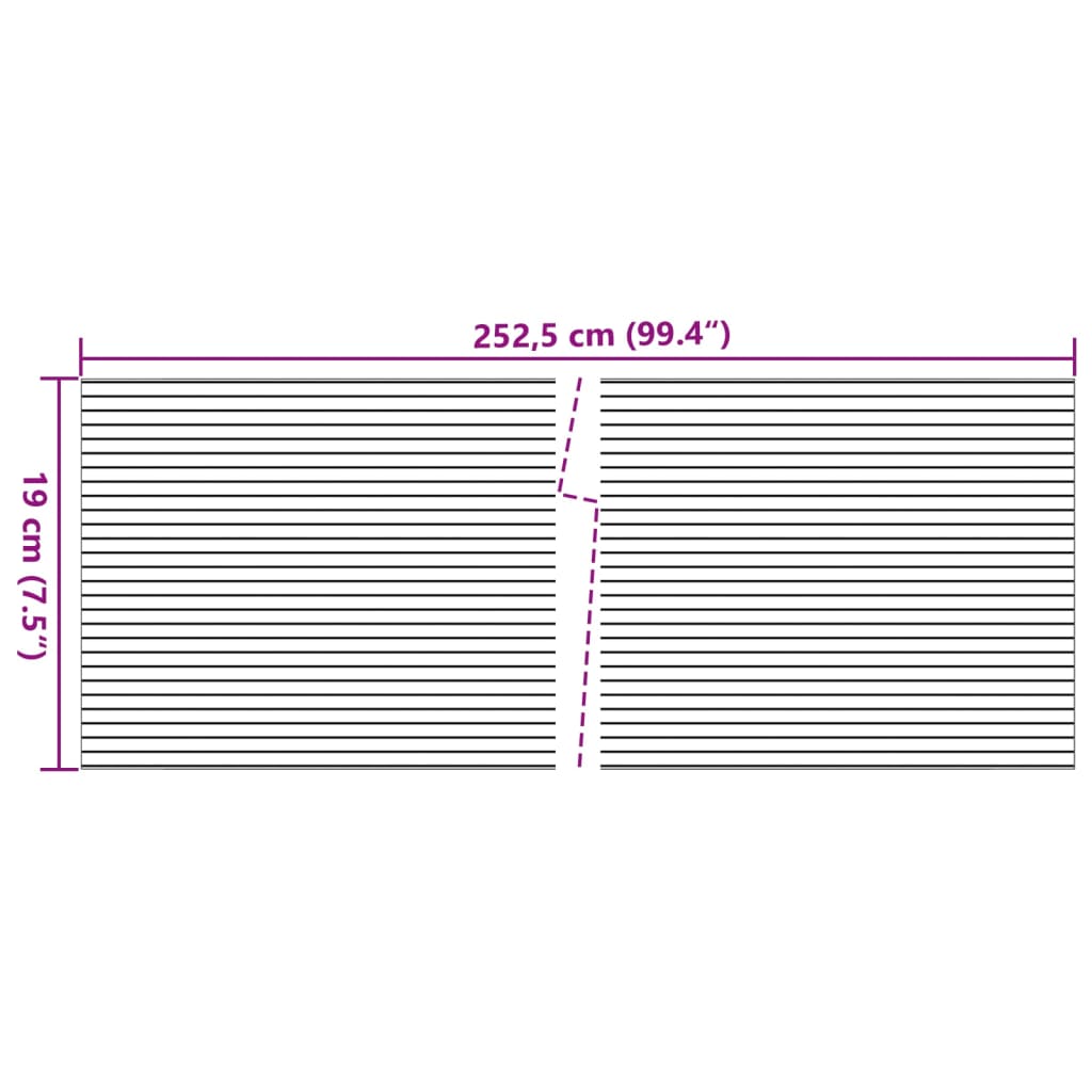 vidaXL Tuinschermen 10 st 252,5x19 m PVC lichtgrijs