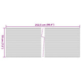 vidaXL Tuinschermen 10 st 252,5x19 m PVC lichtgrijs