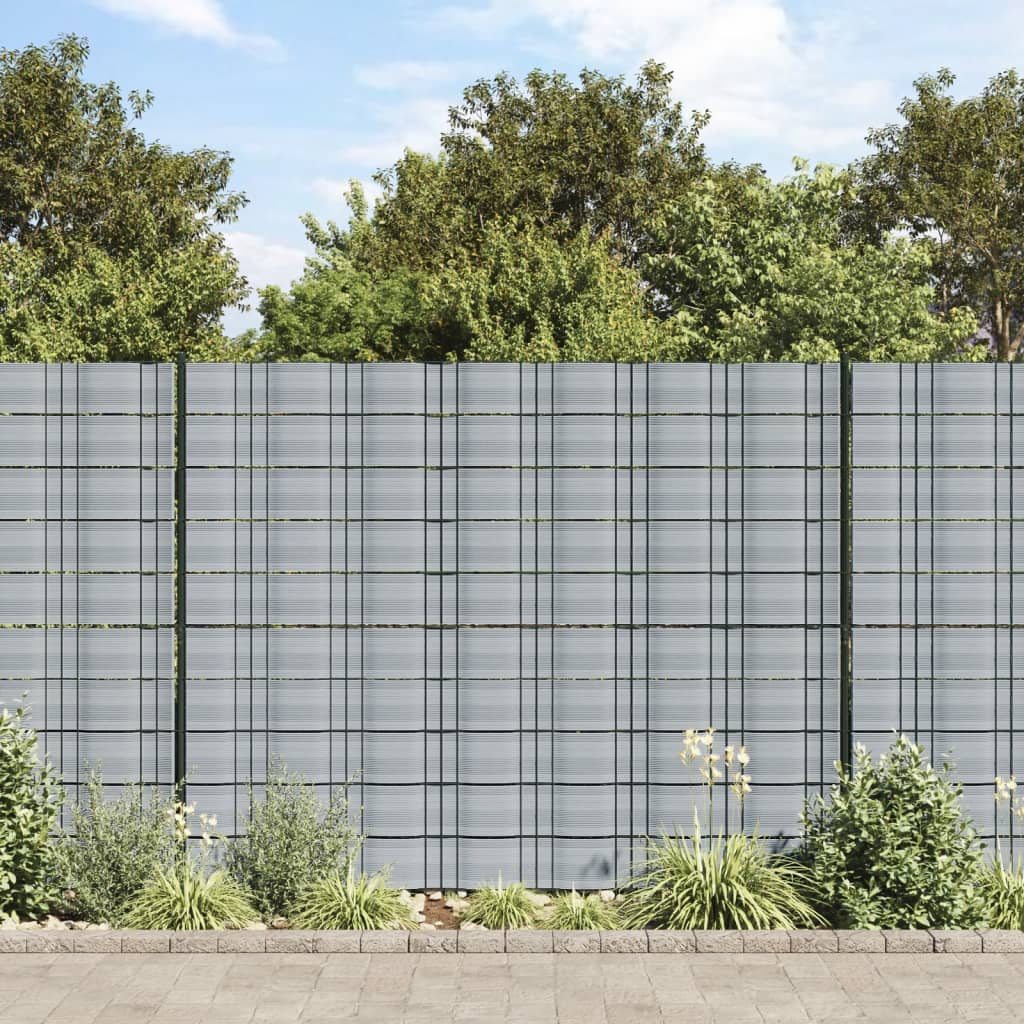 vidaXL Tuinschermen 10 st 252,5x19 m PVC lichtgrijs