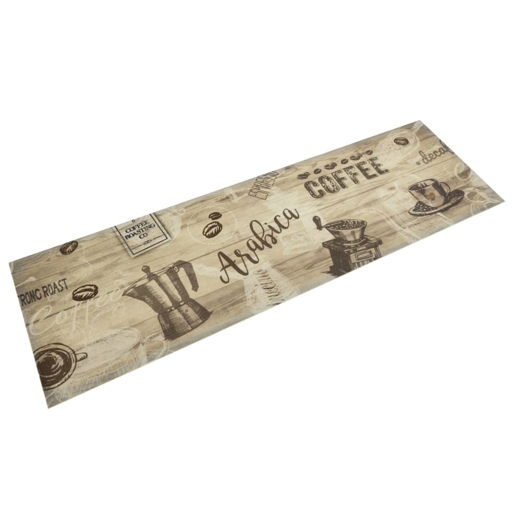 vidaXL Keukenmat wasbaar groenteprint 45x150 cm fluweel
