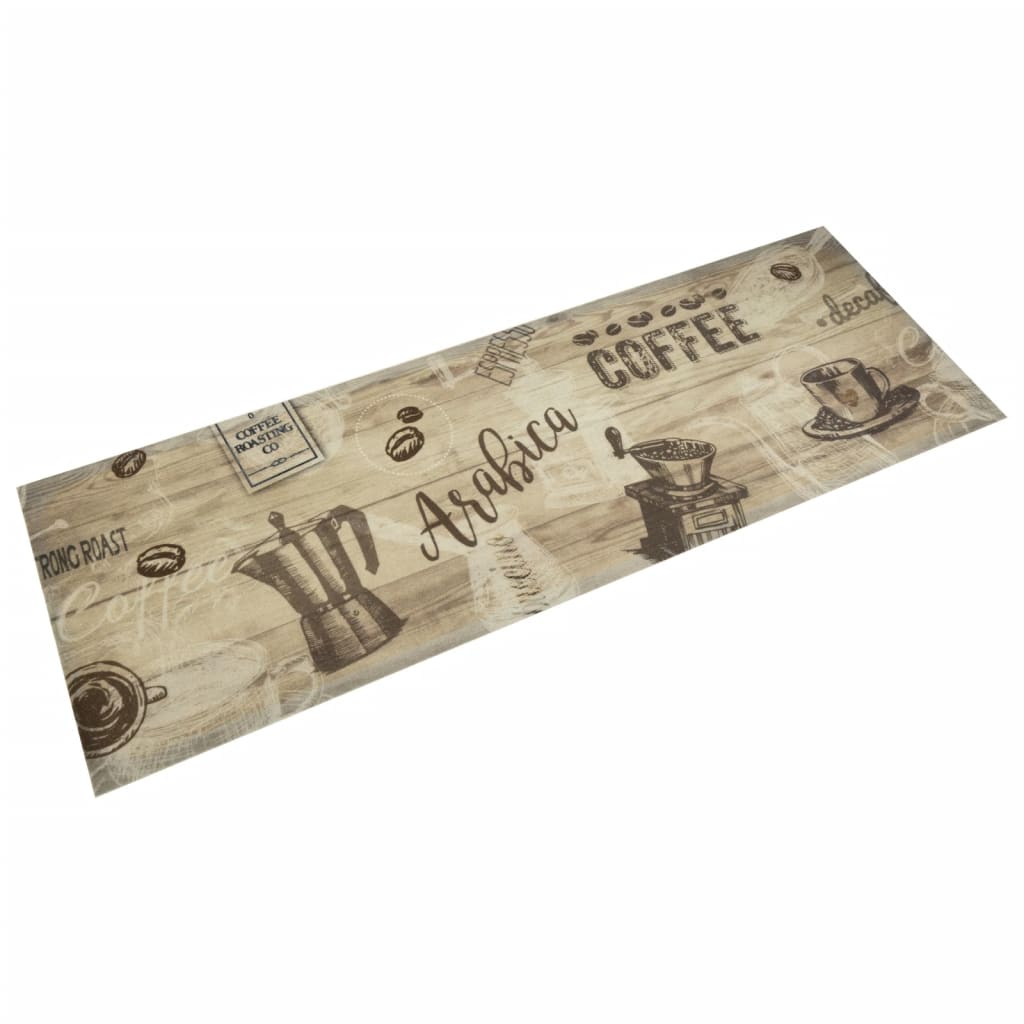 vidaXL Keukenmat wasbaar groenteprint 45x150 cm fluweel