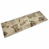 vidaXL Keukenmat wasbaar groenteprint 45x150 cm fluweel