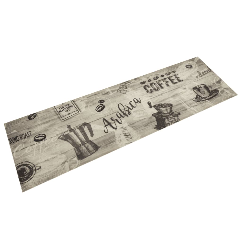 vidaXL Keukenmat wasbaar groenteprint 45x150 cm fluweel