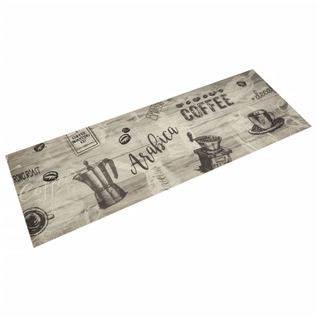 vidaXL Keukenmat wasbaar groenteprint 45x150 cm fluweel