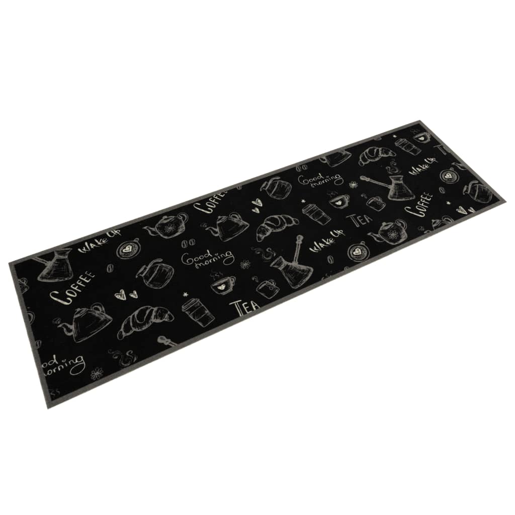 vidaXL Keukenmat wasbaar groenteprint 45x150 cm fluweel