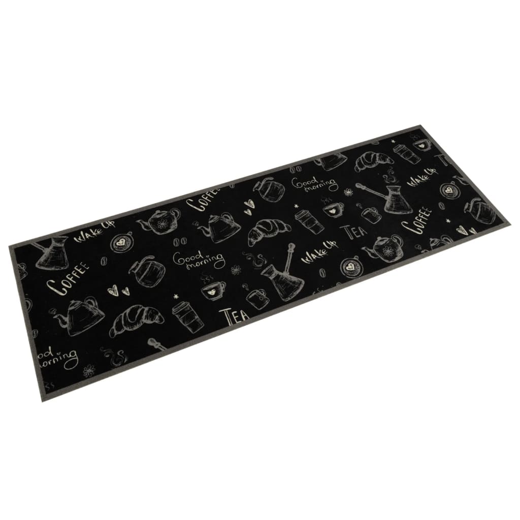 vidaXL Keukenmat wasbaar groenteprint 45x150 cm fluweel