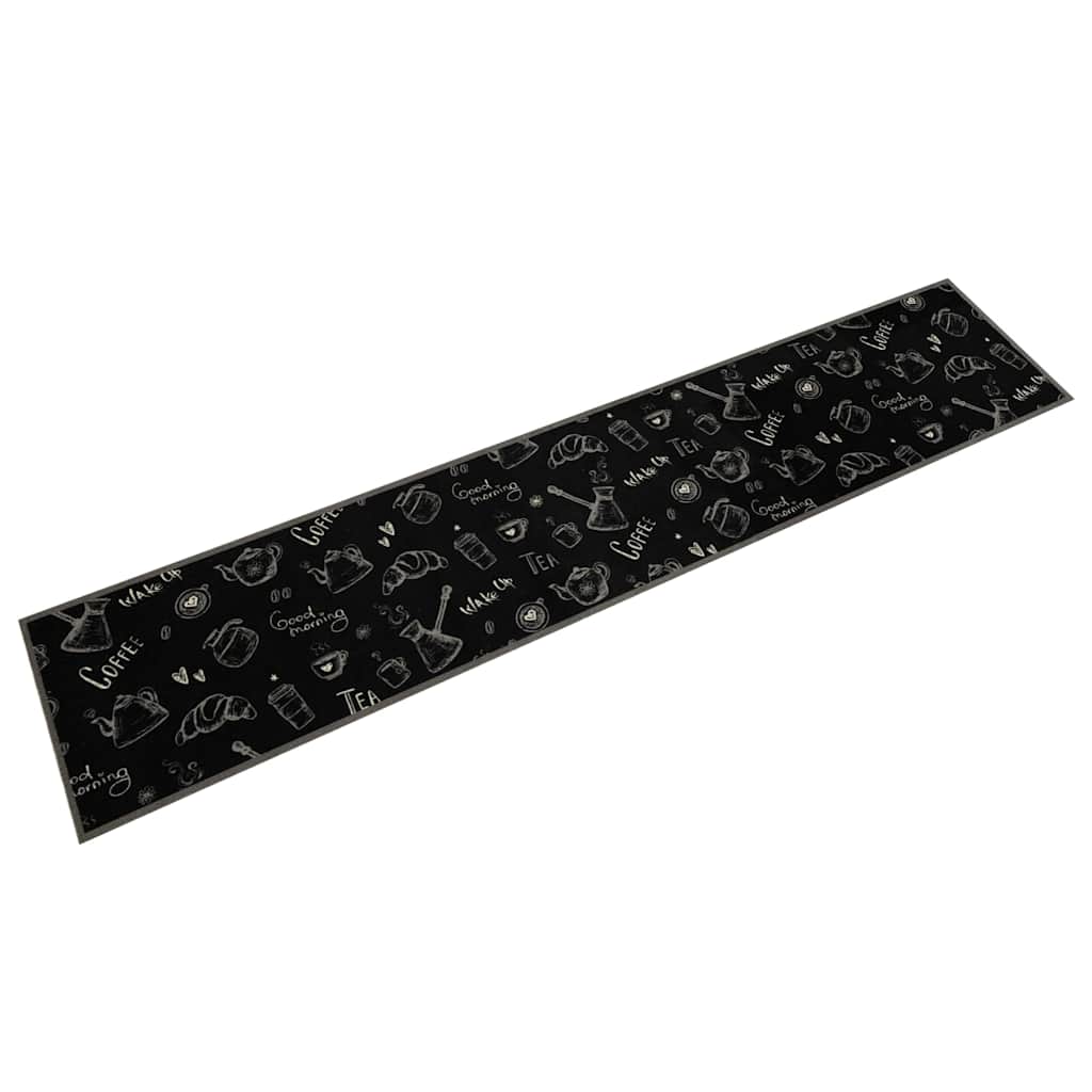 vidaXL Keukenmat wasbaar groenteprint 45x150 cm fluweel