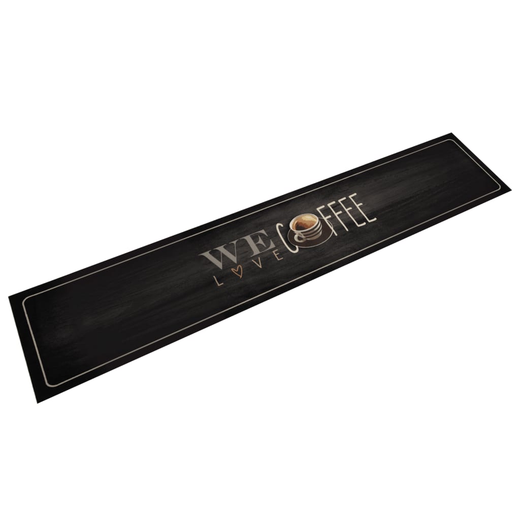 vidaXL Keukenmat wasbaar groenteprint 45x150 cm fluweel