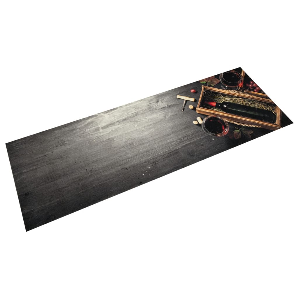 vidaXL Keukenmat wasbaar groenteprint 45x150 cm fluweel