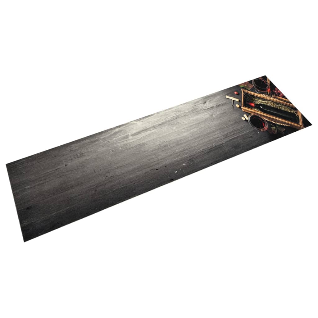 vidaXL Keukenmat wasbaar groenteprint 45x150 cm fluweel