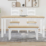 vidaXL Eettafel Panama 112x60x75 cm massief grenenhout