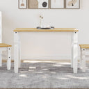 vidaXL Corona Dining Table 112x60x75 cm Solid Pine Wood
