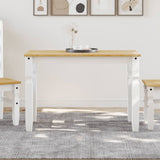 vidaXL Corona Dining Table 112x60x75 cm Solid Pine Wood