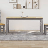 vidaXL Corona Dining Table 112x60x75 cm Solid Pine Wood