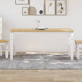 vidaXL Corona Dining Table 112x60x75 cm Solid Pine Wood
