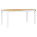 vidaXL Corona Dining Table 112x60x75 cm Solid Pine Wood