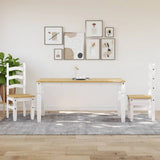 vidaXL Corona Dining Table 112x60x75 cm Solid Pine Wood