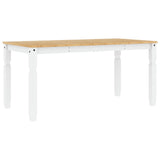 vidaXL Corona Dining Table 112x60x75 cm Solid Pine Wood