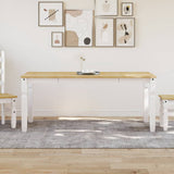 vidaXL Corona Dining Table 112x60x75 cm Solid Pine Wood