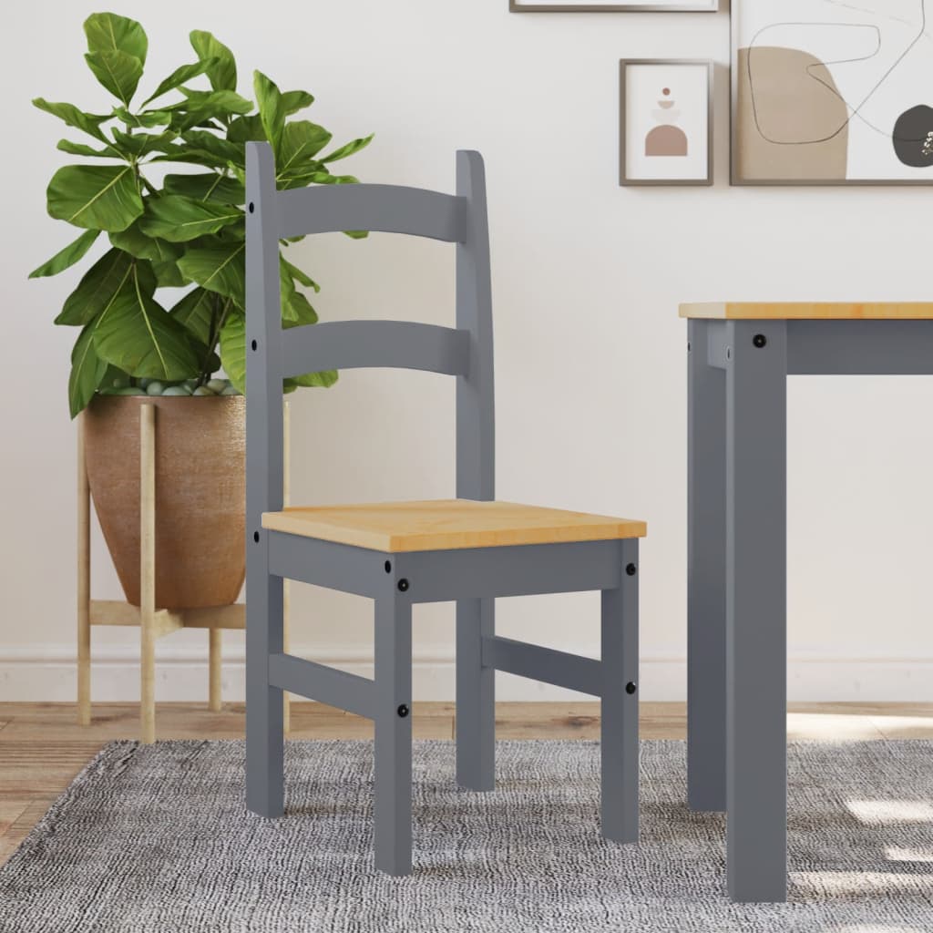 vidaXL Eetkamerstoelen 2 st 40x46x99 cm massief grenenhout