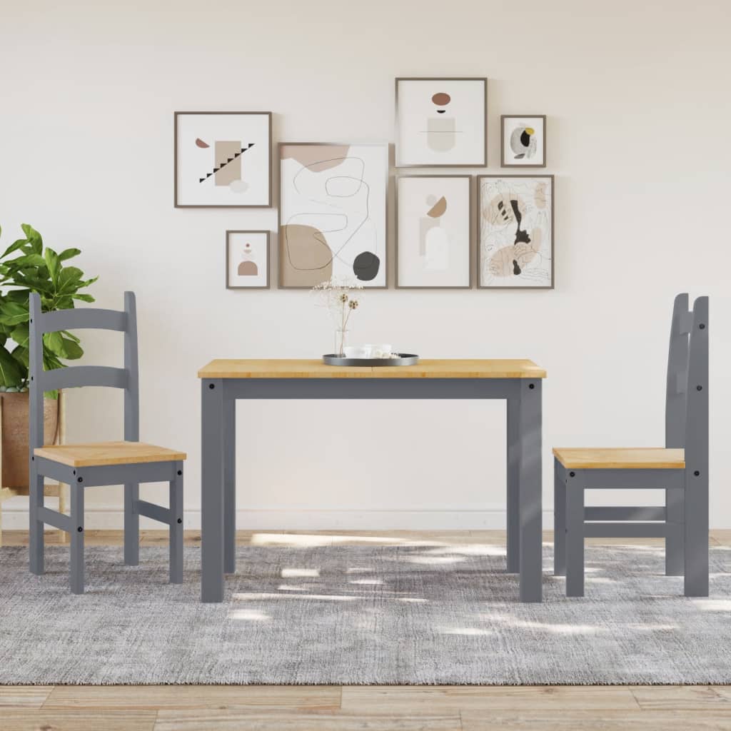 vidaXL Eetkamerstoelen 2 st 40x46x99 cm massief grenenhout