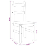 vidaXL Eetkamerstoelen 2 st 40x46x99 cm massief grenenhout
