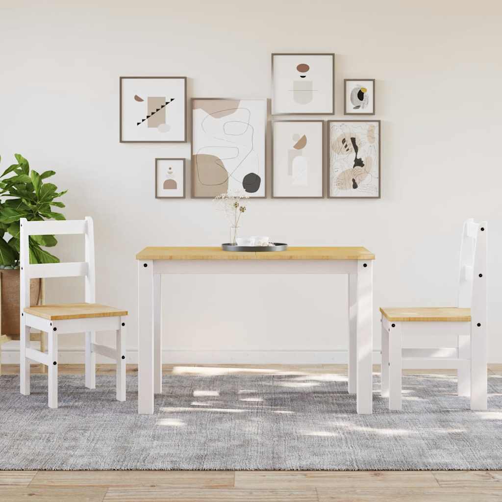 vidaXL Eetkamerstoelen 2 st Panama 40x46x90 cm grenenhout