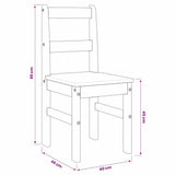 vidaXL Eetkamerstoelen 2 st Panama 40x46x90 cm grenenhout