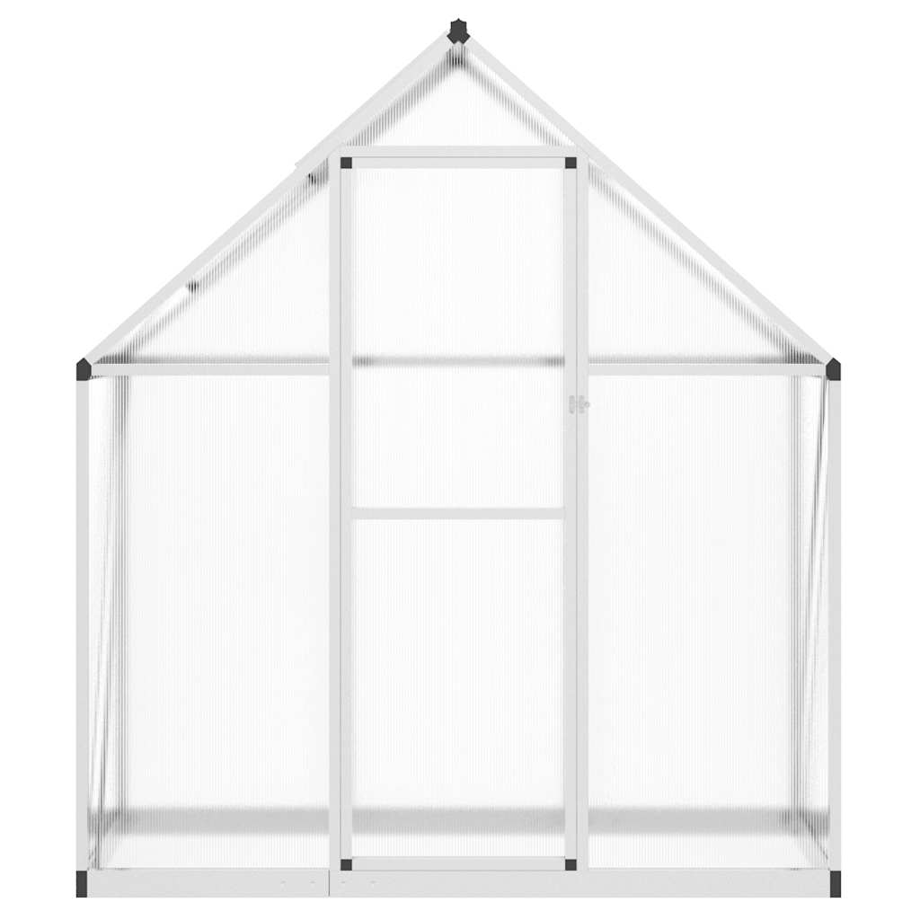 vidaXL Tuinkas met basisframe 169x58x195 cm aluminium zilverkleurig