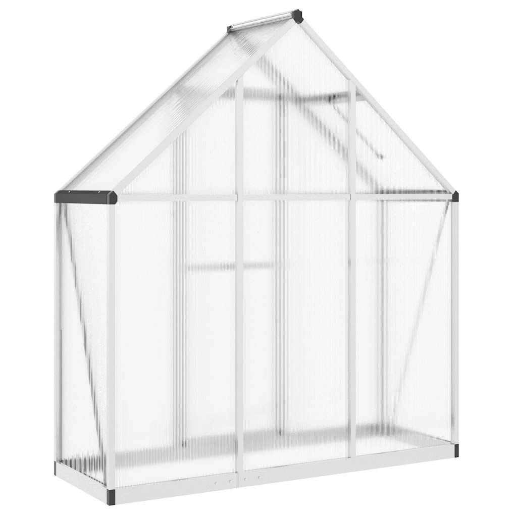 vidaXL Tuinkas met basisframe 169x58x195 cm aluminium zilverkleurig
