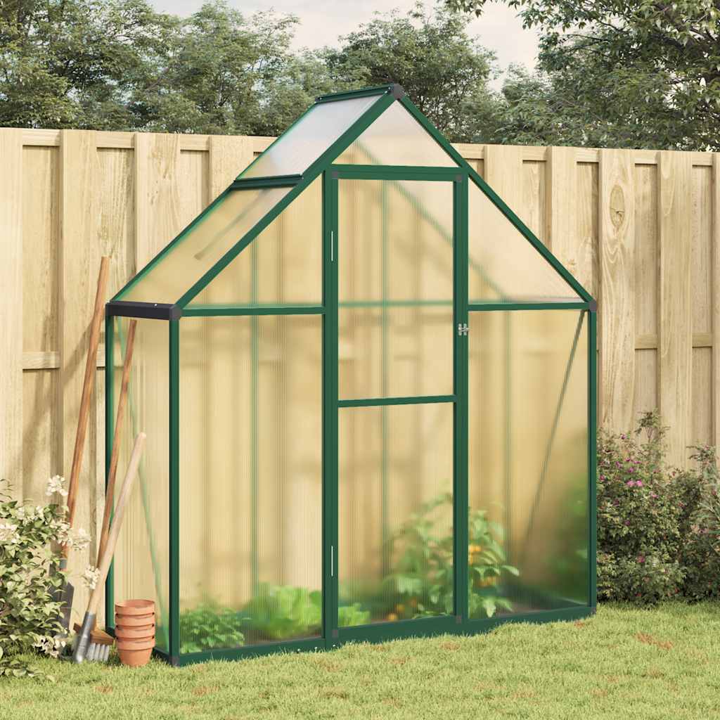 vidaXL Tuinkas met basisframe 169x58x195 cm aluminium zilverkleurig