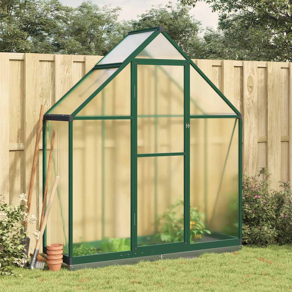 vidaXL Tuinkas met basisframe 169x58x195 cm aluminium zilverkleurig