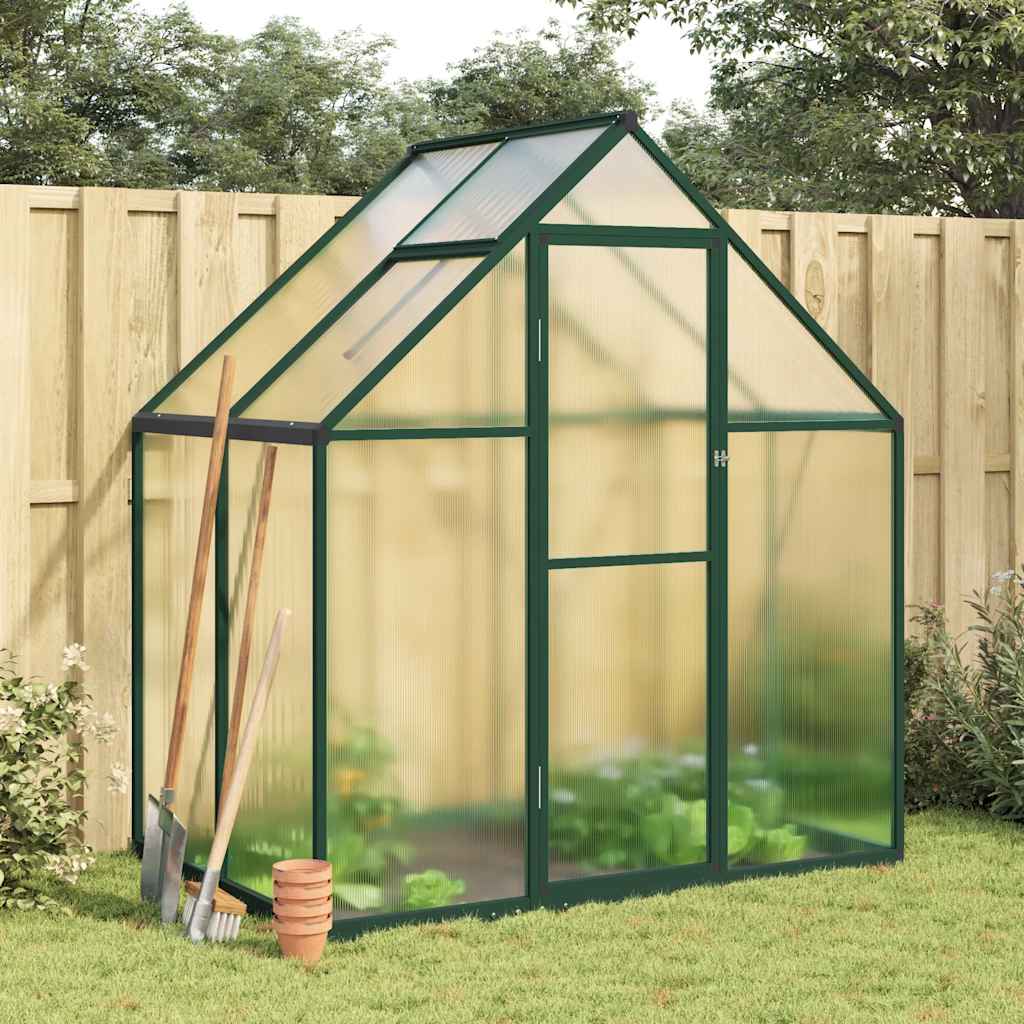 vidaXL Tuinkas met basisframe 169x58x195 cm aluminium zilverkleurig