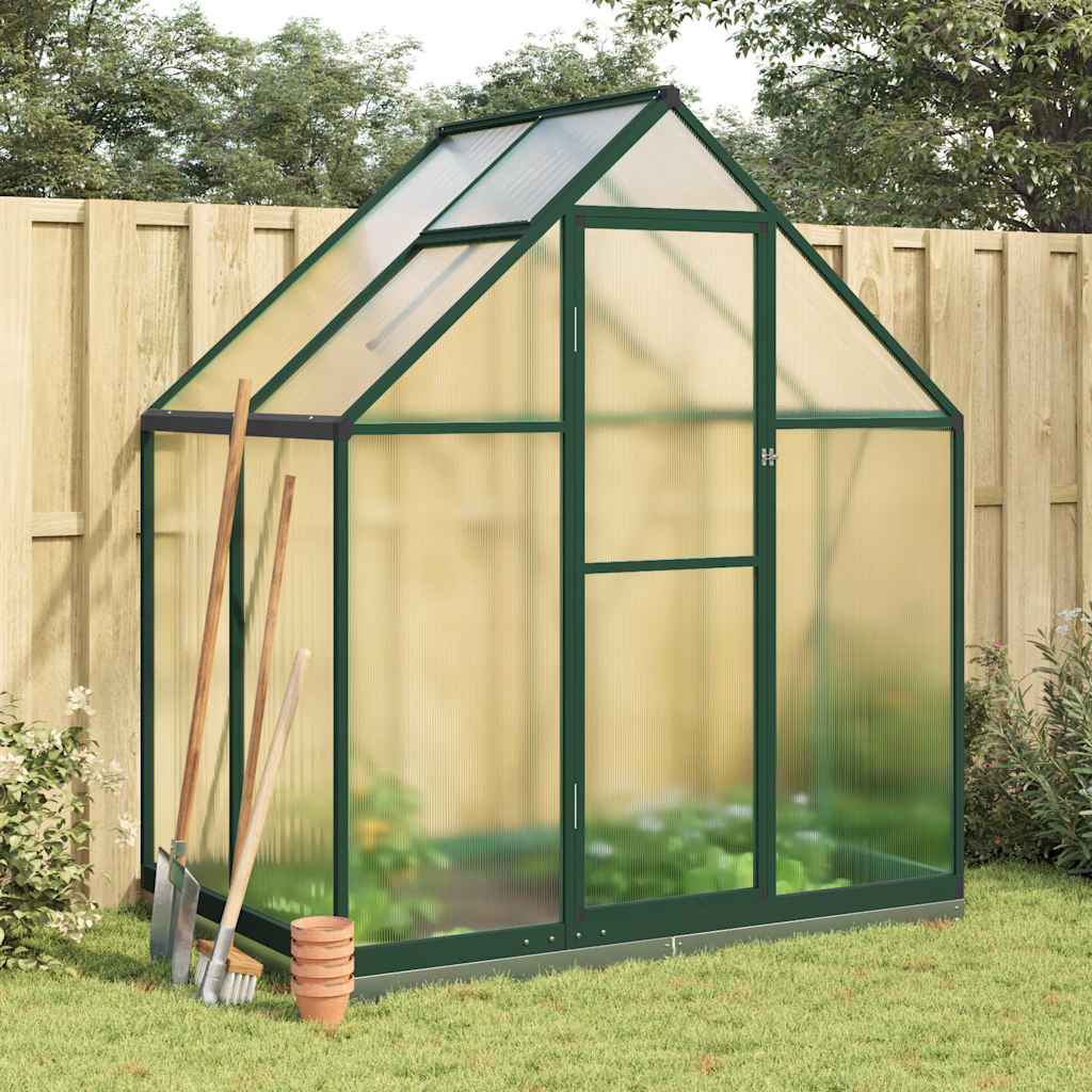 vidaXL Tuinkas met basisframe 169x58x195 cm aluminium zilverkleurig